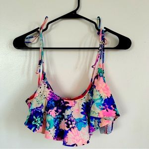 VS PINK Floral Bikini Top Large